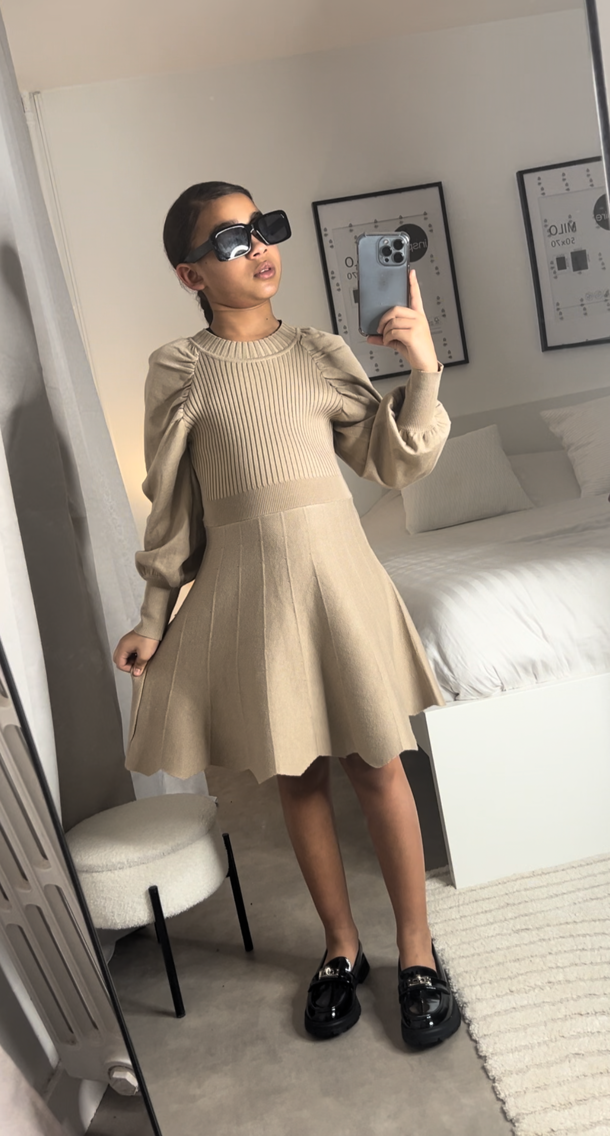 Robe beige - REINA