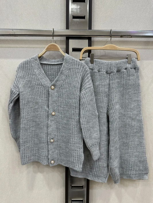 Ensemble maille gris